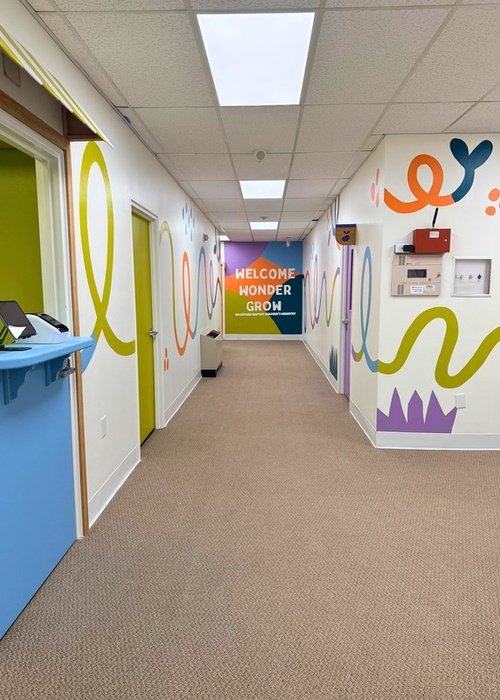 Wonder Grow wayfinding and mural design