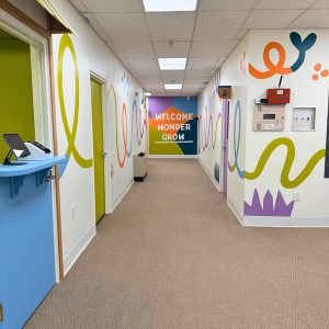 Colorful mural for a children's space